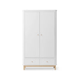 Oliver Furniture Wood Wardrobe 2 Doors, White/Oak