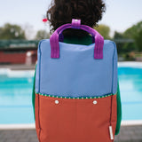 Sticky Lemon Backpack Large Colourblocking Badminton Blue + Leather Ball