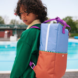 Sticky Lemon Backpack Large Colourblocking Badminton Blue + Leather Ball