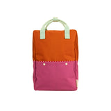 Sticky Lemon Backpack L Colourblocking Gravel Orange / Rosette Pink