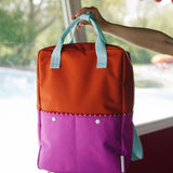 Sticky Lemon Backpack L Colourblocking Gravel Orange / Rosette Pink
