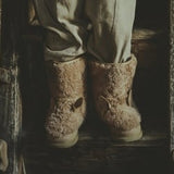 Donsje Irfi Boots Alpaca Beige Curly Sheep Wool
