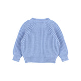 Búho BB Soft Knit Cardigan Soft Blue
