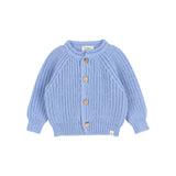 Búho BB Soft Knit Cardigan Soft Blue