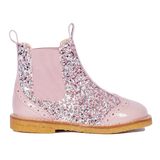 Chelsea Boot Brogue Lace Dusty Almond/Maple Glitter/Elastic