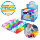 Light Up Suction Push Popper Caterpillar