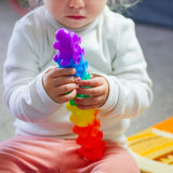 Light Up Suction Push Popper Caterpillar