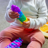 Light Up Suction Push Popper Caterpillar