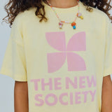The New Society TNS Logo T-Shirt Soft Lemon