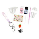Tiger Tribe | Bag Charm Kit - Strawberry Bubble Tea