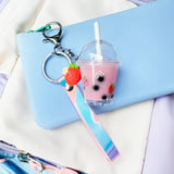 Tiger Tribe | Bag Charm Kit - Strawberry Bubble Tea