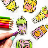 Tiger Tribe | Shrinkorama | Charm Bracelet -Kawaii Drinks