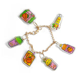 Tiger Tribe | Shrinkorama | Charm Bracelet -Kawaii Drinks