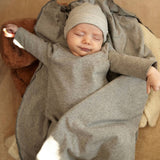 Gray Label Baby Beanie Grey Melange - Cream