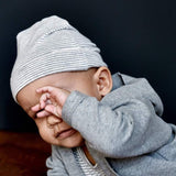 Gray Label Baby Beanie Grey Melange - Cream