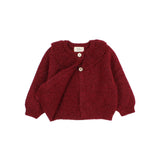Búho BB Lurex Cardigan Burgundy