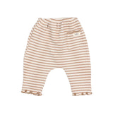 Búho BB Soft Jersey Stripes Pants Ivory