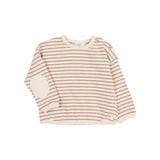 Búho BB Soft Jersey Stripes Sweatshirt Ivory