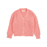 Búho Cotton Knit Cardigan Peach Pink