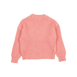 Búho Cotton Knit Cardigan Peach Pink