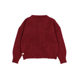 Búho Lurex Cardigan Burgundy