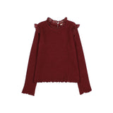 Búho Warm Rib T-Shirt Burgundy