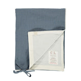 Camomile London Duvet Cover Blue Check Cot/Junior (120x150)