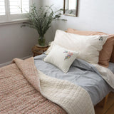 Camomile London Duvet Cover Light Blue Check Single (140 x 200)