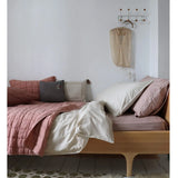 Camomile London Pillowcase Leaf Emb Light Mink Small (60x40)