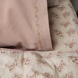 Camomile London Pillowcase Leaf Emb Light Mink Small (60x40)