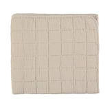 Camomile London Square Quilted Blanket Stone Single Twin (140x200)