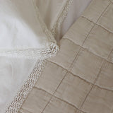 Camomile London Square Quilted Blanket Stone Single Twin (140x200)