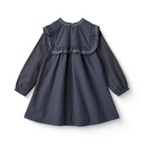Copenhagen Colors Dress Embellishment & Ruffle Brown/Blue Check