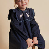 Copenhagen Colors Dress Embellishment & Ruffle Brown/Blue Check