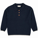 Copenhagen Colors Merino Polo Shirt Navy/Cream