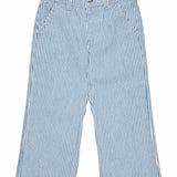 Copenhagen Colors Twill Pant Wide Leg Denim Blue Stripe