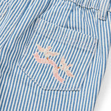 Copenhagen Colors Twill Pant Wide Leg Denim Blue Stripe