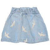 Copenhagen Colors Twill Skirt Denim Blue Stripe