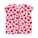 Daily Brat Heart Crush Teddy Vest Soft Pink