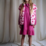 Daily Brat Heart Crush Teddy Vest Soft Pink