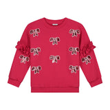 Daily Brat Shimmer Bow Sweater Love Potion