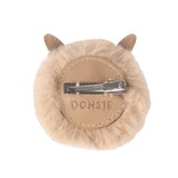 Donsje Ploto Hairclip Fluffy Bunny Warm Beige Soft Faux Fur