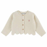 Emile et Ida Cardigan Point Mousse BB Ecru