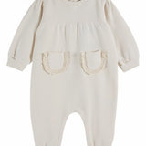 Emile et Ida Jumpsuit Molleton Brodee Creme