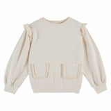 Emile et Ida Sweatshirt Broderie Anglaise Creme