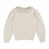 Emile et Ida Sweatshirt Col Crochet Creme