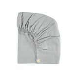 Fitted Sheet Light Blue Check Single (90x200)