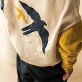 Jenest Lucky Bird Sweater Ecru Melange/Gold/Blue