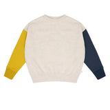 Jenest Lucky Bird Sweater Ecru Melange/Gold/Blue