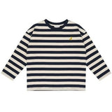 Jenest Moos Oversized LS T-Shirt Navy Blue Off-White Stripe